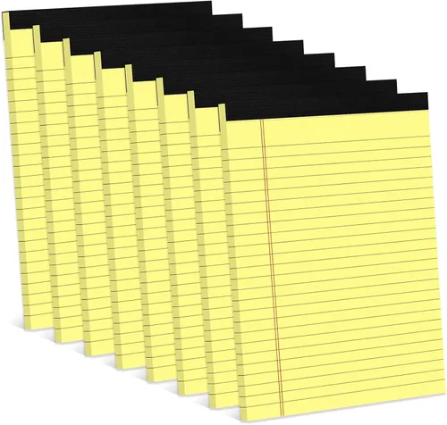 Miniatura 20 de Blocs de Notas de Color 5x8, Paquete de 48 Blocs Legales Pequeños Rosa 5x8, Blocs de Notas Legales Pequeños con Rayas Universitarias Fácil