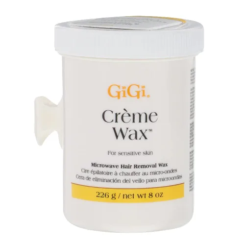 GiGi Cera Crème Wax para depilación con microondas para cara y cuerpo, fórmula de cera suave y gentil para cabello fino a grueso, depilación en Cera