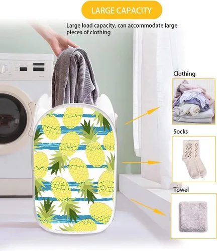 Miniatura 6 de AFPANQZ Cesta plegable de malla para ropa sucia, plegable, portátil, para guardar lugar para el hogar, fácil de plegar para viajes, 13.5 x 13.5 x 21