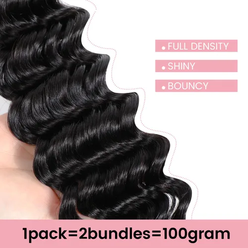 Miniatura 7 de Urbeauty Cabello Humano para Trenzar para Trenzas Boho Bob - Cabello Bohemio de Onda Profunda para Trenzar - Negro Azabache, 14 pulgadas Sin Nudos