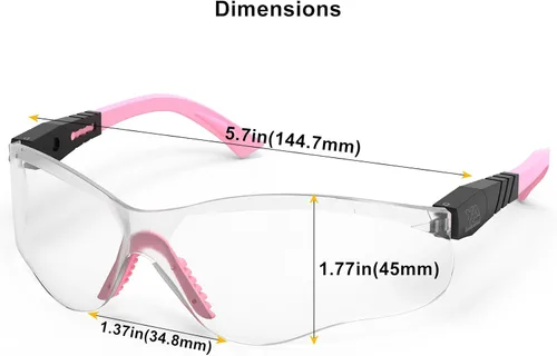Miniatura 5 de xaegistac Gafas de tiro antivaho, protección ocular para el campo de tiro, lentes de seguridad ajustables con estuche rígido con cremallera Lente
