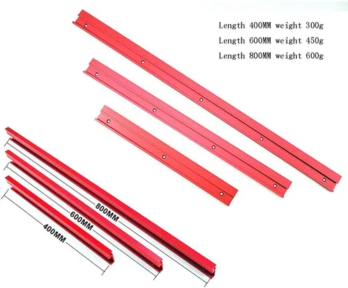 Miniatura 6 de Laecabv T-Track T-Slot - Guia de inglete de aleación de aluminio T para guías de guías de guías para sierra de mesa, enrutador, tabla de carpintería