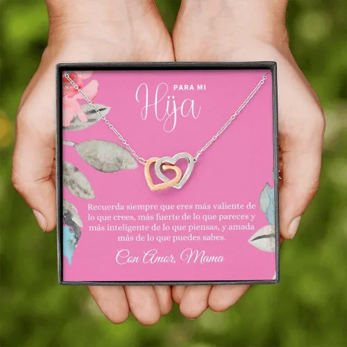 Miniatura 2 de Para Mi Hija Regalo Para Hija Regalo De Aliento De Hija Collar Para Hija Madre Y Hija Regalo Para Hija En Español Regalo De Cumpleaños Para Esposa