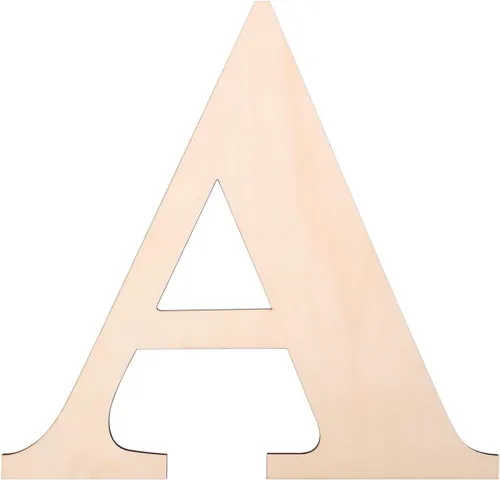 Letra de madera de 12 pulgadas, letras de madera para decoración de pared, letras de madera en blanco sin terminar de 1/5 pulgadas para decoración