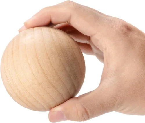 Miniatura 7 de 3 bolas de madera de 75 mm, 4 piezas de bolas de madera redondas sin terminar, bolas de madera naturales grandes de 75 mm para manualidades