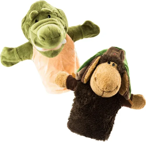 Miniatura 7 de Juego de marionetas de mano de animales para niños y adultos, juguetes de felpa suave de alta calidad de 12.5 pulgadas con bocas móviles, perfecto