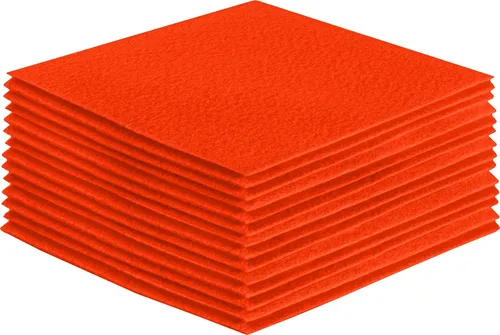 Miniatura 157 de FabricLA Hojas de fieltro acrílico para manualidades, cuadrados de fieltro precortados suaves de 4 x 4 pulgadas (3.9 in x 3.9 in), utiliza hojas