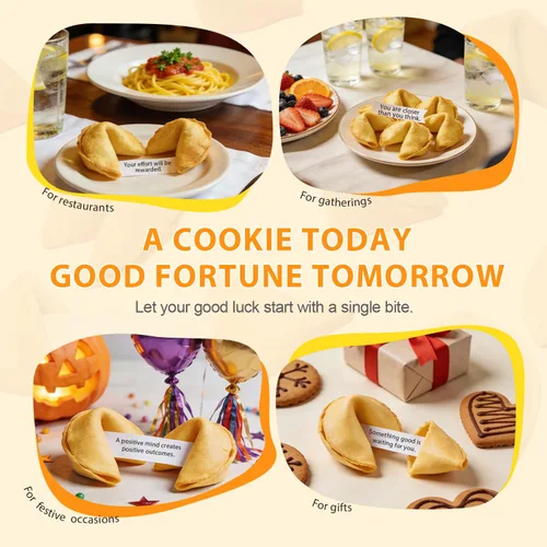 Miniatura 7 de Soeos Fortune Cookies, galletas Fortune envueltas individualmente a granel, aproximadamente 25 galletas, galletas crujientes empaquetadas