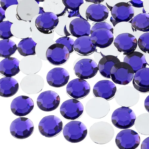 Miniatura 12 de John Bead 400 piezas de diamantes de imitación redondos acrílicos de 0.472 in (SS50), color verde, acrílico con parte trasera plana para hacer