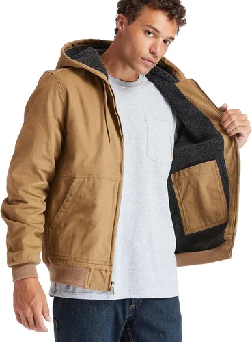 Miniatura 2 de Timberland PRO Chaqueta con capucha de lona con forro Gritman para hombre Marrón