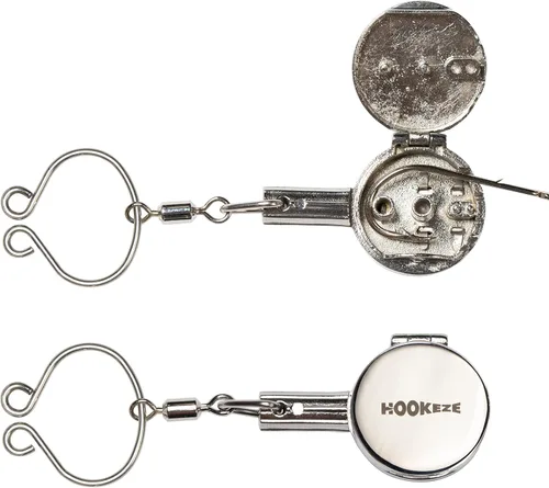 HOOK-EZE Herramienta para atar nudos de pesca | Protege de los anzuelos de pescado | Ata nudos de pesca fácilmente | Gadgets geniales para Metal