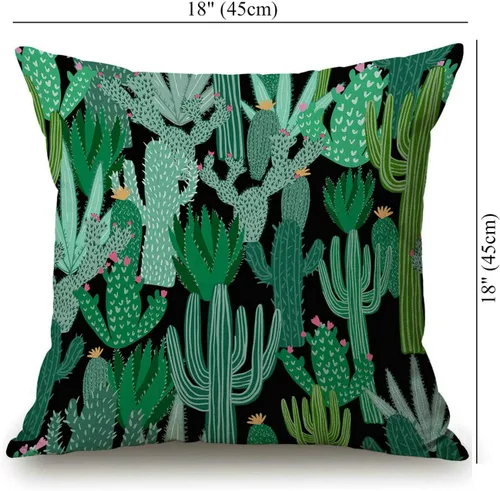 Miniatura 12 de Solekla Funda de almohada cuadrada de lino y algodón con flores blancas y negras, funda de cojín decorativa para sofá de 18 x 18 pulgadas Sl157