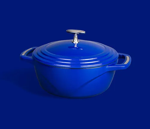 Miniatura 5 de Horno Holandés Esmaltado de Hierro Fundido de 4.5 Qt de Lodge USA - Utensilio de Cocina de Hierro Fundido - Olla Holandesa con Tapa Esmaltada