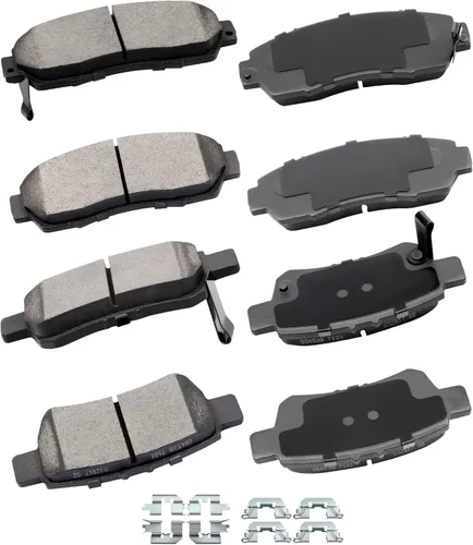Miniatura 8 de Pastillas de freno de cerámica delanteras traseras 8 piezas para Mercedes-Benz CLK3/CLK430, 98-99 para Mercedes-Benz E300, 98-02 04 05