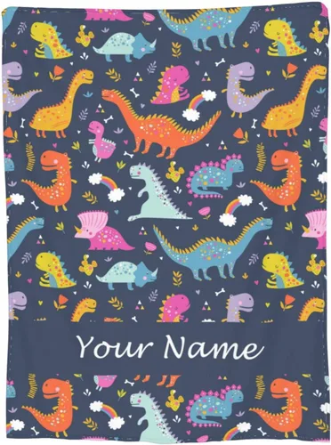 Miniatura 11 de Manta personalizada con texto de tu nombre, mantas de vellón coloridas personalizadas con huesos de pescado para adultos, niños, familia