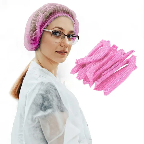 Miniatura 9 de Paquete de 100 gorras no tejidas desechables de 21 pulgadas para el cabello, para hospital, salón, spa, catering y espacio de trabajo sin polvo Azul
