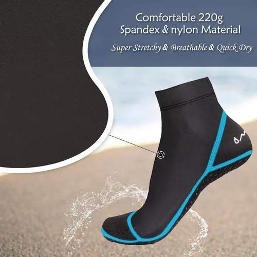 Miniatura 4 de OMGear Calcetines de Agua a Prueba de Arena Botines de Secado Rápido Calcetines de Natación y Buceo para Fútbol de Arena Voleibol de Playa