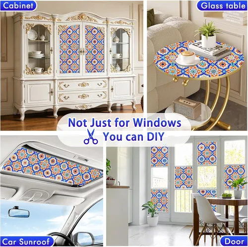Miniatura 6 de SOMWISE Película de privacidad para ventana de vidrio esmerilado con herramientas, bloqueo de calor, anti-UV, antirreflejo, adherencia estática