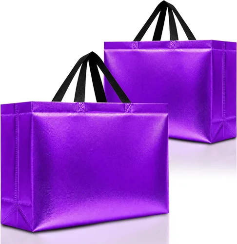 Miniatura 12 de Nush Nush Bolsas de Regalo Rojas Tamaño Mediano – Juego de 12 Bolsas de Regalo Rojas Brillantes Reutilizables con Asas - Bolsa Ideal para Regalos