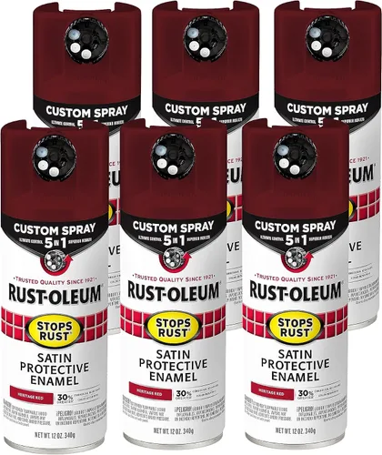 Miniatura 134 de Rust-Oleum 376855 - Pintura en aerosol antióxido personalizada 5 en 1, 12 onzas, color negro mate, (paquete de 1)