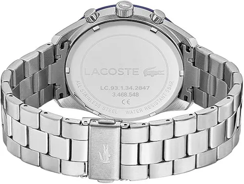 Miniatura 3 de Lacoste Reloj Boston de cuarzo para hombre con correa de acero inoxidable plata 20 Modelo 2011081 Plateado Reloj de cuarzo cronógrafo