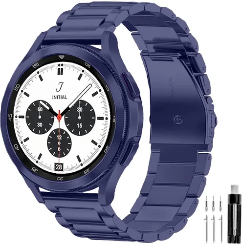 Miniatura 16 de GOLDTOLUCK Correa de acero inoxidable compatible con Samsung Galaxy Watch 8 7 6 5 4 Classic FE Pro 40mm 44mm 46mm 43mm 47mm 45mm 42mm 20mm