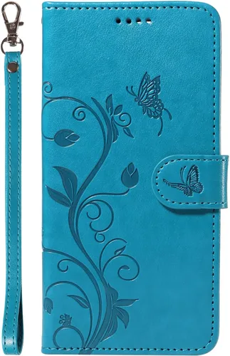 Miniatura 9 de Funda para Motorola Moto E22/E22i, piel sintética, con tarjetero y correa para la muñeca, a prueba de golpes, funda magnética para Motorola Moto Rojo