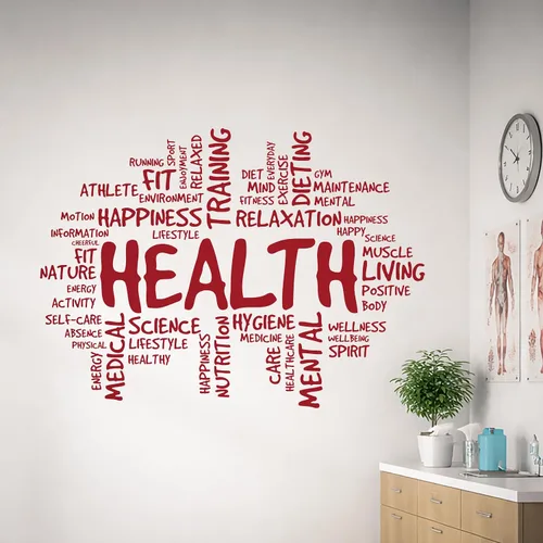 Miniatura 9 de Vinilo adhesivo para pared, diseño de nube, sala médica, relajación, spa, decoración grande (ig6159) (XL 45 x 62 pulgadas, negro mate)