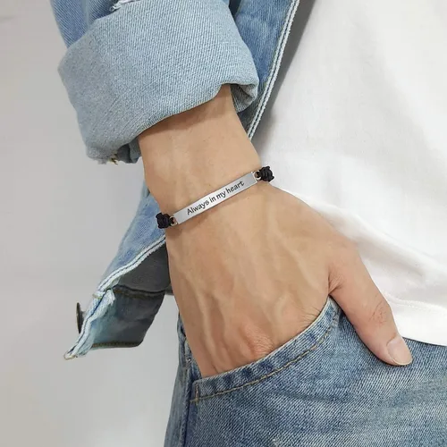 Miniatura 16 de Pulsera de urna personalizada para cenizas, recuerdos de joyería de cremación para mujeres y hombres, pulsera ajustable de cuerda tejida hecha a