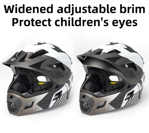 Miniatura 7 de ROCKBROS Casco integral para niños Cascos de bicicleta para niños Casco ligero de bicicleta de montaña para niños pequeños Desmontable para MTB BMX