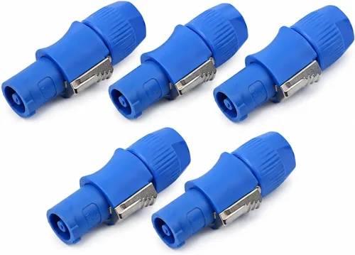 Miniatura 10 de Toronce - Conector macho de 3 pines AC Powercon conector azul/blanco con 14 Awg 1.5 pies PoweCable 20A/250V para pantalla LED de luz de escenario