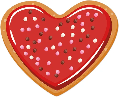 Miniatura 2 de Eureka Galletas de San Valentín recortadas de papel para decoración de aula para profesores, 36 piezas