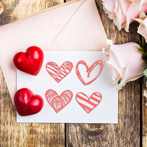 Miniatura 4 de Hying Troqueles de corte de rosas para el día de San Valentín para hacer tarjetas y decoraciones de álbumes de fotos, marco de corazón, troquelados