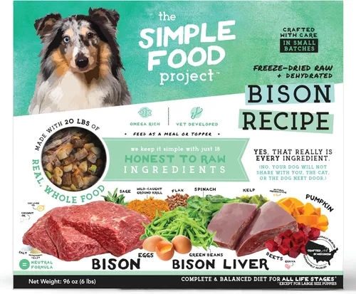 Miniatura 17 de Simple Food Project The Freeze Dried Raw Dog Food Topper con ingredientes orgánicos de grado humano