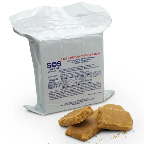 S.O.S. Barra nutritiva de emergencia de 3600 calorías – Paquete para 3 días/72 horas con 5 años de vida útil 1.60 libras