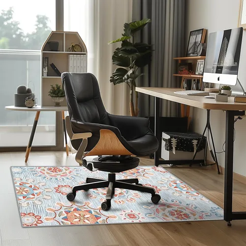Miniatura 11 de Tapete para silla de oficina para suelo de madera dura, antideslizante, Hi-Q, tapete para silla de escritorio para suelos de madera dura y baja