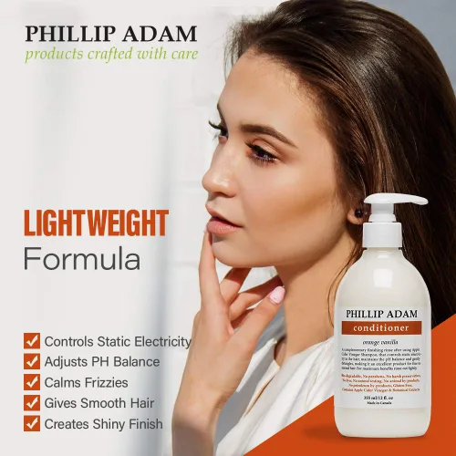 Miniatura 3 de Phillip Adam Acondicionador de vainilla naranja para cabello liso y brillante, sin productos químicos agresivos, seguro para cabello tratado