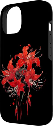 Miniatura 2 de iPhone 14 Red Spider Lily Funda de anime de manga estética japonesa japonesa
