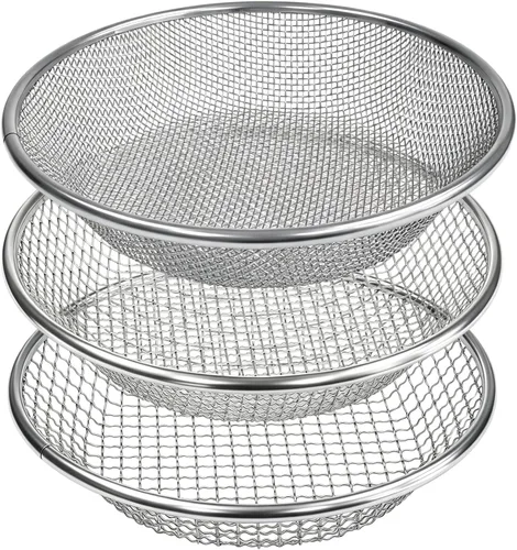 Miniatura 9 de 2 PIEZAS YUEBM Tamiz de Arena y Tierra para Compost de Jardinería Perfecto para Cubeta de 5 Galones, Malla de 1/4 Pulgada, Malla de 1/8 Pulgada