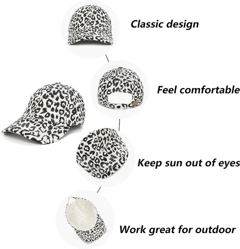 Miniatura 6 de Gorra de béisbol unisex 100% algodón estampado para hombres y mujeres, sombrero ajustable de mezclilla lavada