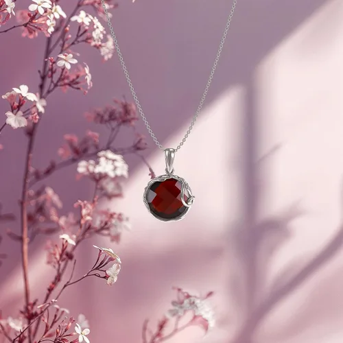Miniatura 13 de Collares de plata de ley 925 con piedras preciosas para mujer, piedra natal, collares con colgante de plata, collar de plata de declaración de plata