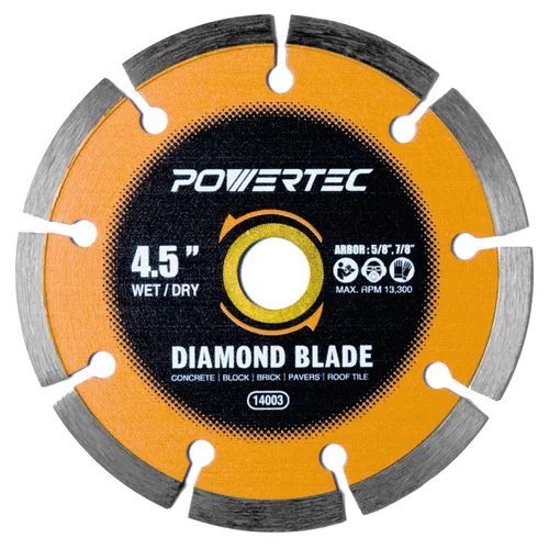 Miniatura 19 de POWERTEC Hojas de sierra de diamante de 4-1/2 pulgadas para amoladora angular, paquete de 5, borde de malla turbo súper fino para cortar porcelana