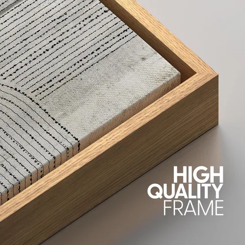 Miniatura 194 de SIGNWIN Lienzo enmarcado para pared, arte con pinceladas de flujo neutro en tonos beige abstractos, ilustraciones, arte moderno, decorativo
