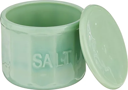 Miniatura 3 de Tablecraft Salero con tapa, 3.75" x 3.75" x 3.125", Verde