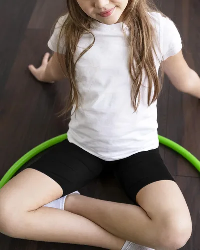 Miniatura 3 de Auranso Pantalones cortos de ciclismo para niñas, con volante de cartwheel, transpirables y de seguridad para debajo del vestido, pantalones cortos