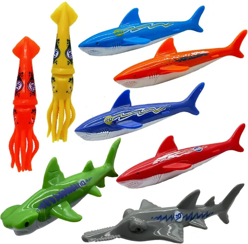 Miniatura 9 de Haktoys Juego de juguetes de buceo en piscina, torpedos hundidos para niños y adultos, cohetes torpedos de piscina de hundimiento rápido