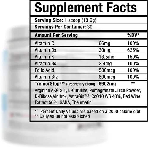 Miniatura 3 de Real Science Nutrition Tremor Miracle - Suplemento esencial de hierbas en polvo para manos, piernas, pies, temblores de cabeza