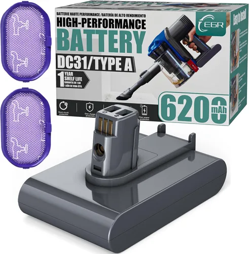 Miniatura 10 de EGR Repuesto de batería premium de 6200 mAh V6 compatible con Dyson V6 Animal V6 Absolute V6 Motorhead V6 Fluffy SV03 SV04 SV05 SV06 SV07 SV09 DC58