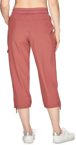 Miniatura 3 de RBX - Pantalón capri deportivo con cordónligero con bolsillos y estilo cargo para mujer