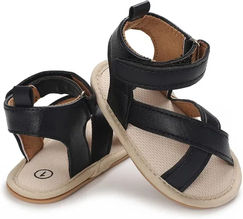 Miniatura 3 de E-FAK Sandalias de verano para bebés y niñas al aire libre, playa, suela suave de goma antideslizante para recién nacidos, zapatos para primeros